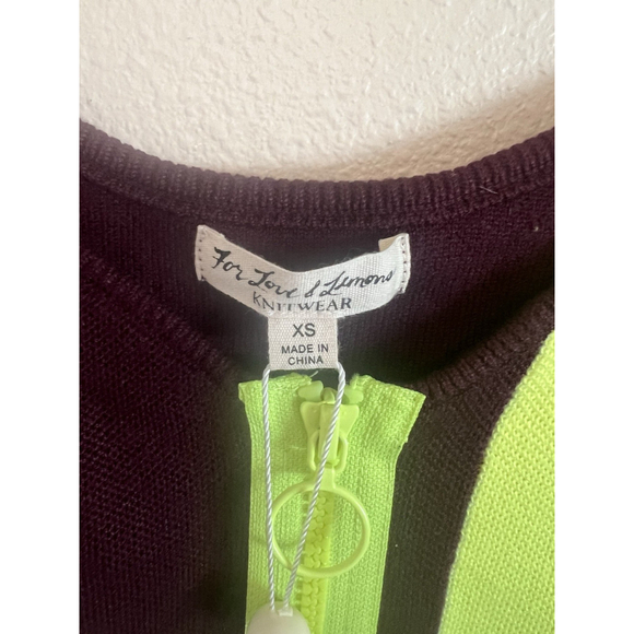 For Love & Lemons Veronica Tank Top Women’s Size XS knit Wear Crop Top Zip Front - Picture 3 of 5